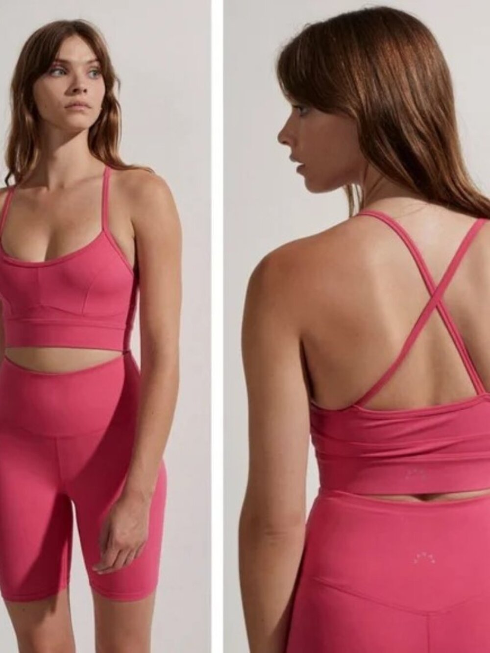 VARLEY Lets Move Irena Bra Hot Pink Large Yoga Workout Active Gym Fitness NWT